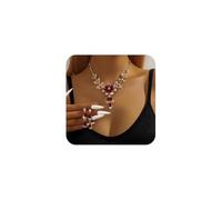 TTPSRY Conjunto Joyería Floral Collar Pendientes Cristales Brillantes Adornos Elegantes Accesorios Mujer Ceremonia
