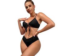 TTPSRY Conjuntos de Bikinis para Mujer Traje de Baño Dos Piezas con Lazo Frontal Bikini Traje Push up Bañador Triangular Ropa de Playa Natación Verano One Piece Bañador Tanga