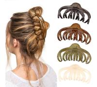 TTPSRY Cuatro Piezas Pinzas Pelo Mujer Hair Clips Pumpkin Resorte Fuerte Antideslisante Sólidas Grande Lindas Clásico Accesorios Peinados para Abundante Largo Grueso Fino Rizado Fiesta Boda Niñas