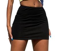 TTPSRY Falda Corta Mujer Verano Mini Falda Elástica Ajustada Faldas Básicas Versátiles Minifalda Casual Elegante Falda Pantalon Ropa Mujer Falda Tenis Estilo Moderno para Primavera Otoño