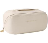 TTPSRY Neceser Mujer Organizador de Piel PU Gran Capacidad Práctico Para Viaje y Maquillaje (Blanco)