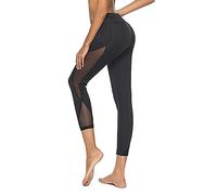 TTPSRY Pantalones Yoga Mujer Leggins Deportivos Malla Transparente Push up Polainas Deporte Fitness Mallas Leggings Cintura Alta Transpirables Pilates Anticeluliticos Pantalón Deportivo Elástico