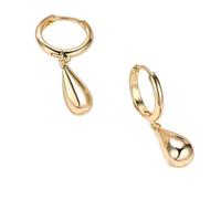 TTPSRY Pendientes Aro Pequeño Lágrima Colgante Efecto Espejo Brillante Joyería Elegante Mujer Estilo Minimalista