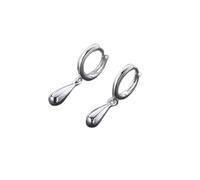 TTPSRY Pendientes Aro Pequeño Lágrima Colgante Efecto Espejo Brillante Joyería Elegante Mujer Estilo Minimalista