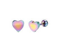 TTPSRY Pendientes Corazón Acero Inoxidable Pequeños Elegantes Hipoalergénicos Mujer Niñas Joyería Minimalista Tamaños 6mm 8mm