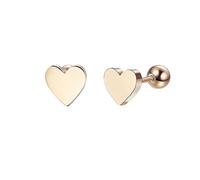 TTPSRY Pendientes Corazón Acero Inoxidable Pequeños Elegantes Hipoalergénicos Mujer Niñas Joyería Minimalista Tamaños 6mm 8mm