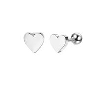 TTPSRY Pendientes Corazón Acero Inoxidable Pequeños Elegantes Hipoalergénicos Mujer Niñas Joyería Minimalista Tamaños 6mm 8mm