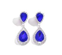 TTPSRY Pendientes Lágrima Cristal Brillante Colgantes Elegantes Joyas Mujer Adorno Nupcial Complemento Fiesta