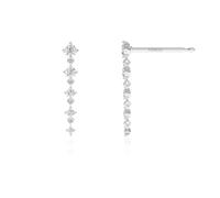 TTPSRY Pendientes Largos Cascada Cristales Brillantes Zirconia Cúbica Elegantes Joyería Mujer Dorados 30mm