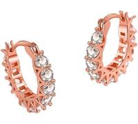 TTPSRY Pendientes Mujer Aro Pequeño con Circonitas Brillantes de Plata Elegantes Joyas para Aros Cristales Pendientes de Oro Mujer Aretes Redondos Clásicos