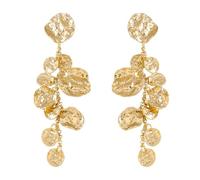 TTPSRY Pendientes Mujer Colgantes de Pétalos Bohemios de Flor de Metal Joyería de Regalos para Uso Diario y Fiesta (Oro)