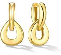 TTPSRY Pendientes Mujer Dorados Diseño Gota Elegantes Pendientes de Oro Mujer Modernos Joyería Femenina Accesorios de Moda Regalo Aretes Colgantes(Oro)