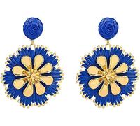 TTPSRY Pendientes Mujer Flor Vintage de Oro Mujer Elegantes Pendientes Colgantes Joyas para Damas Señoras Chicas Accesorios de Moda Regalos
