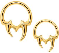 TTPSRY Piercing Nariz Aro Tribal Diseño Colmillo Acero Quirúrgico 16g Segmento Bisagra Joya Corporal