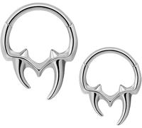 TTPSRY Piercing Nariz Aro Tribal Diseño Colmillo Acero Quirúrgico 16g Segmento Bisagra Joya Corporal