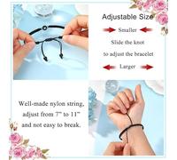 TTPSRY Pulsera Ajustable Proyección Mensaje Amor Cordón Nylon Trenzado Joya Romántica Brazalete Elegante