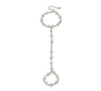 TTPSRY Pulsera Anillo Cadena Floral Elegante Joyería Mano Decorativa Estilo Bohemio Accesorio Femenino Ajustable