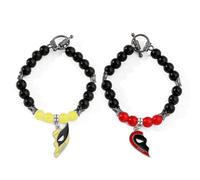 TTPSRY Pulseras Mujer Hombre Ajustables Pareja Cuentas Amuleto Superhéroe Brazalete Amistad Distancia Relación Complementos Accesorios Moda Joyería Regalo Aniversario San Valentín