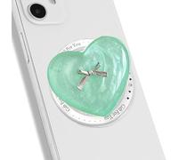 TTPSRY Soporte Magnético Corazón Transparente Lazo Decorativo Teléfono Móvil Ajustable Rotación 360° Adhesivo Fuerte Compatible Múltiples Modelos