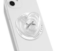 TTPSRY Soporte Magnético Corazón Transparente Lazo Decorativo Teléfono Móvil Ajustable Rotación 360° Adhesivo Fuerte Compatible Múltiples Modelos