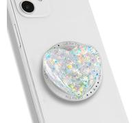 TTPSRY Soporte Magnético para Teléfono Móvil Corazón Resina Brillante Decorativo con Metal Ring Desmontable para Smartphone Tablet Accesorio de Celular(Lentejuelas Concha)