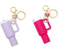 TTPSRY Stanley Cup Llavero,2 Piezas Mini Cup Bag Charm Colgante Decorativo Colorido para Bolso y Mochila, Regalo Mujer