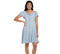 TTPSRY Vestido Elegante Mujer Casual Vestido de Lunares Verano con Mangas Volantes Vestidos Midi de Playa Dress