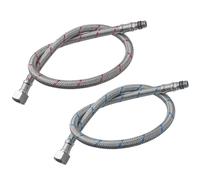TTQiAnJ 2 Piezas Latiguillos de Fontanería G3/8 x M10,Mangueras Trenzadas de Acero Inoxidable 60 cm,Manguera de Conexión Flexible para Grifos Mezcladores