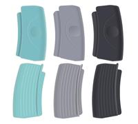TTQiAnJ 6 Piezas Silicone Handle 3 Colores,1 par por Color,Silicona Agarraderas Calor Resistente para Manipular ollas y Sartenes Calientes