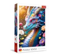 Ttrefl - Dragón de Colores - Puzzle de 1000 Piezas - Dragón Multicolor en un Entorno Floral, para Adultos y niños Mayores de 14 años.