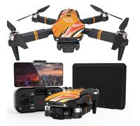 TTROARDS TT19 Mini Drone con Cámara para Principiantes, Cámara 4K HD, Evita Obstáculos 270° Nivel 3 Resistencia al Viento, Quadcopter Plegable Drones para Niños Juguete de Regalo, Naranja