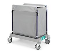 TTS Cleaning 0h003916 Green Hotel 916 Carrito para Hotel, con ruedas de Ø125 mm, saco de tela con tapa y cremallera