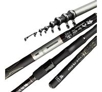 TTSJSM Caña de Pescar Telescópica de Fibra de Carbono - 2.7m-6.3m, para Roca, Carpa, Mar y Barcos - Spinning y Alimentador