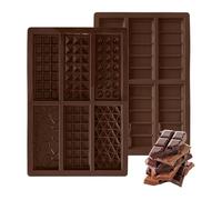 TTSTOIEE Molde de Silicona Chocolate,2 Piezas Moldes Tableta Para Barra Chocolate,Profundos De Silicona Sin BPA,Solicite Bombones,Chocolates Helado