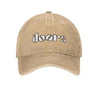 TTVXIHL Gorras de béisbol Hombres y Mujeres, Gorras de béisbol Unisex con Logo de Banda de The Doors, Gorras lavadas desgastadas, Gorra clásica Ajustable Snapback