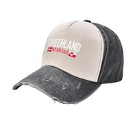 TTVXIHL Gorras de béisbol Hombres y Mujeres, Groenlandia no es para Nuestro hogar Gorra de béisbol Casual Joven Lavada