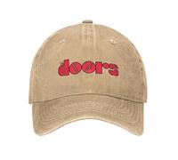 TTVXIHL Gorras de béisbol Hombres y Mujeres, The Doors Band Logo Gorra de béisbol de Estilo Unisex Gorras de Mezclilla desgastadas Gorra Vintage Ajustable Snapback