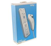 TTX Tech Wii/WiiU - Mando a distancia inalámbrico Nunchuk y Freedom con paquete Action Plus, color blanco