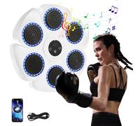 TTXSDYD Boxeo Musical Boxeo Musical, Máquina de Boxeo Musical, Máquina de Boxeo Musical, Boxeo Musical Adulto, Boxing Training de Pared para Entrenamiento en Casa (blanco sin guantes)