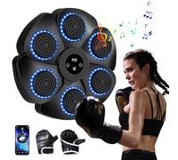 TTXSDYD Máquina de Boxeo Musical, Boxeo Electrónico Bluetooth Portátil De Pared 9 Modos de Velocidad, Boxeo De Pared Música, Music Boxing Machine, para Niños Y Adultos Hogar Y Gimnasio (Negro con