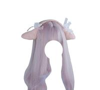 TTYAO REII Linda diadema con orejas de oveja, orejas de cordero, lazo Lolita, accesorios para el pelo para niñas, para fiesta de Halloween