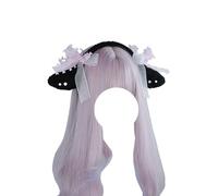 TTYAO REII Linda diadema con orejas de oveja, orejas de cordero, lazo Lolita, accesorios para el pelo para niñas, para fiesta de Halloween