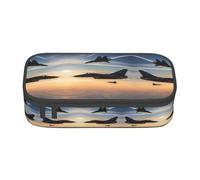 TTYDOKLA Aircraft Fighter Jets - Estuche multiusos para lápices, estéticamente agradable, amplio espacio de almacenamiento, Black, Talla única, Funda para llave