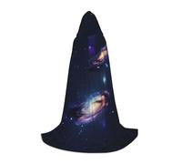 TTYDOKLA Capa con capucha con estampado de galaxia en el universo, capa de disfraz de mago y renacimiento con capucha, para juegos de rol y fiestas