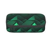 TTYDOKLA Estuche de tela Oxford con estampado geométrico negro y dorado con múltiples compartimentos, ideal para viajes u oficina, Black, Talla única, Neceser de maquillaje