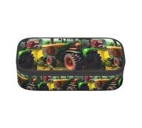 TTYDOKLA Fantasy Farm - Estuche de tela Oxford con estampado de tractor con múltiples compartimentos, ideal para viajes u oficina, Black, Talla única, Neceser de maquillaje