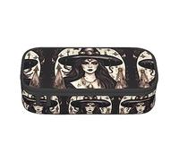 TTYDOKLA Magic Witch Witchcraft - Estuche multiusos con estampado bohemio, bolsa estéticamente agradable, amplio espacio de almacenamiento, Black, Talla única, Funda para llave