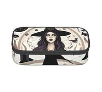 TTYDOKLA Magic Witch Witchcraft - Estuche multiusos para lápices, diseño bohemio, bolsa estéticamente agradable, amplio espacio de almacenamiento, Black, Talla única, Funda para llave