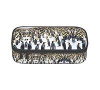 TTYDOKLA Penguins in The Snow - Estuche multiusos para lápices, estéticamente agradable, amplio espacio de almacenamiento, Black, Talla única, Funda para llave