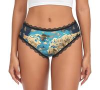 TTYDOKLA World Geography Map Print - Ropa interior de encaje para mujer | Para el trabajo, ejercicio u ocasiones románticas